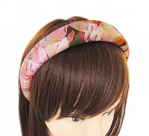 Широкий Обруч на Голову axy с Тканевой Подкладкой и Цветочным Узором. synthetic.ua - Фото 1