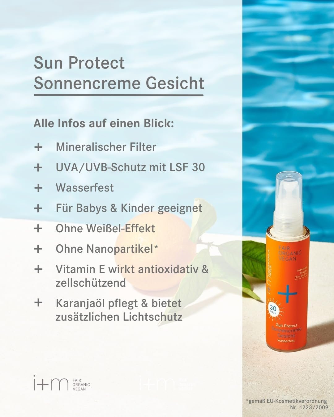 Сонцезахисний крем i+m Sun Protect SPF 30 для обличчя 50 мл, фото №3