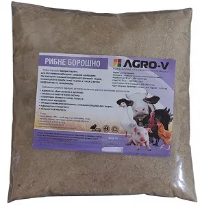 Рыбная мука АГРО-В — кормовая минеральная добавка для животных, 1 кг - Фото 1