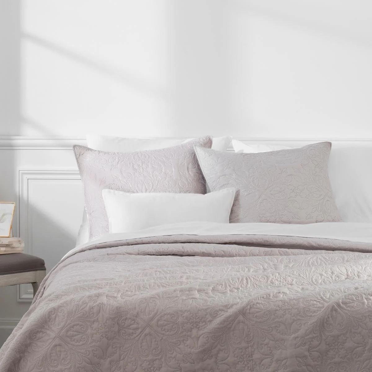 Покривало на ліжко Atmosphera Arabesque Linen 260 x 240 см Бежевий, фото №6