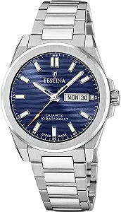 Чоловічий годинник Festina F20073/2, сталь, синій, сапфірове скло - Фото 1