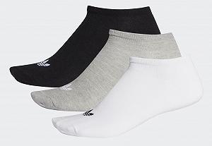 Шкарпетки Adidas TREFOIL LINER 3P Білий, Сірий, Чорний 43-46 - Фото 1