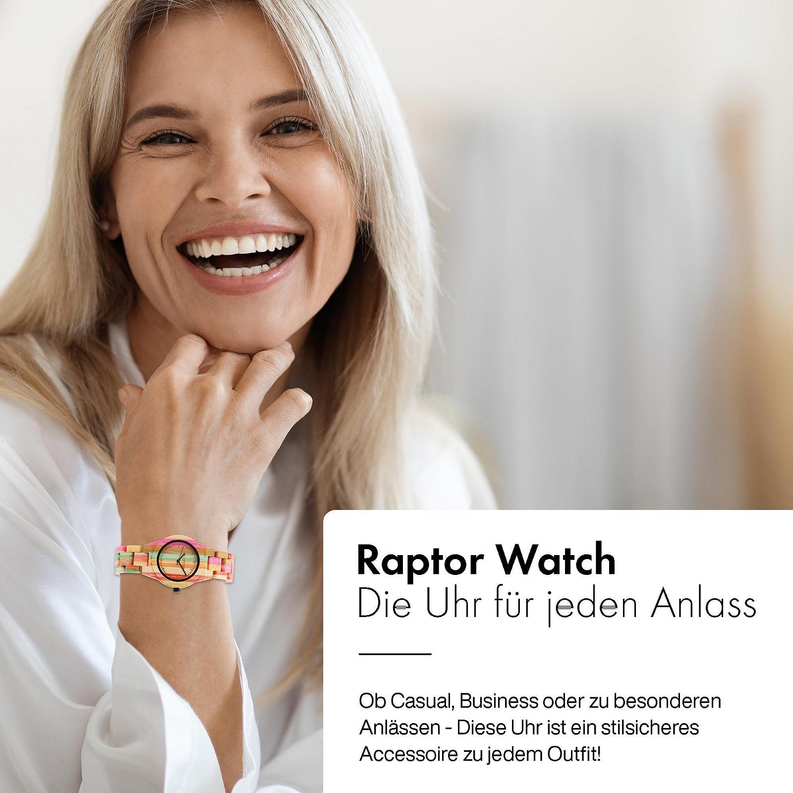 Жіночий дерев'яний годинник Raptor Raina RA10188, бамбуковий, аналоговий, кварцовий, фото №5 Жіночий дерев'яний годинник Raptor Raina RA10188, бамбуковий, аналоговий, кварцовий, фото №5