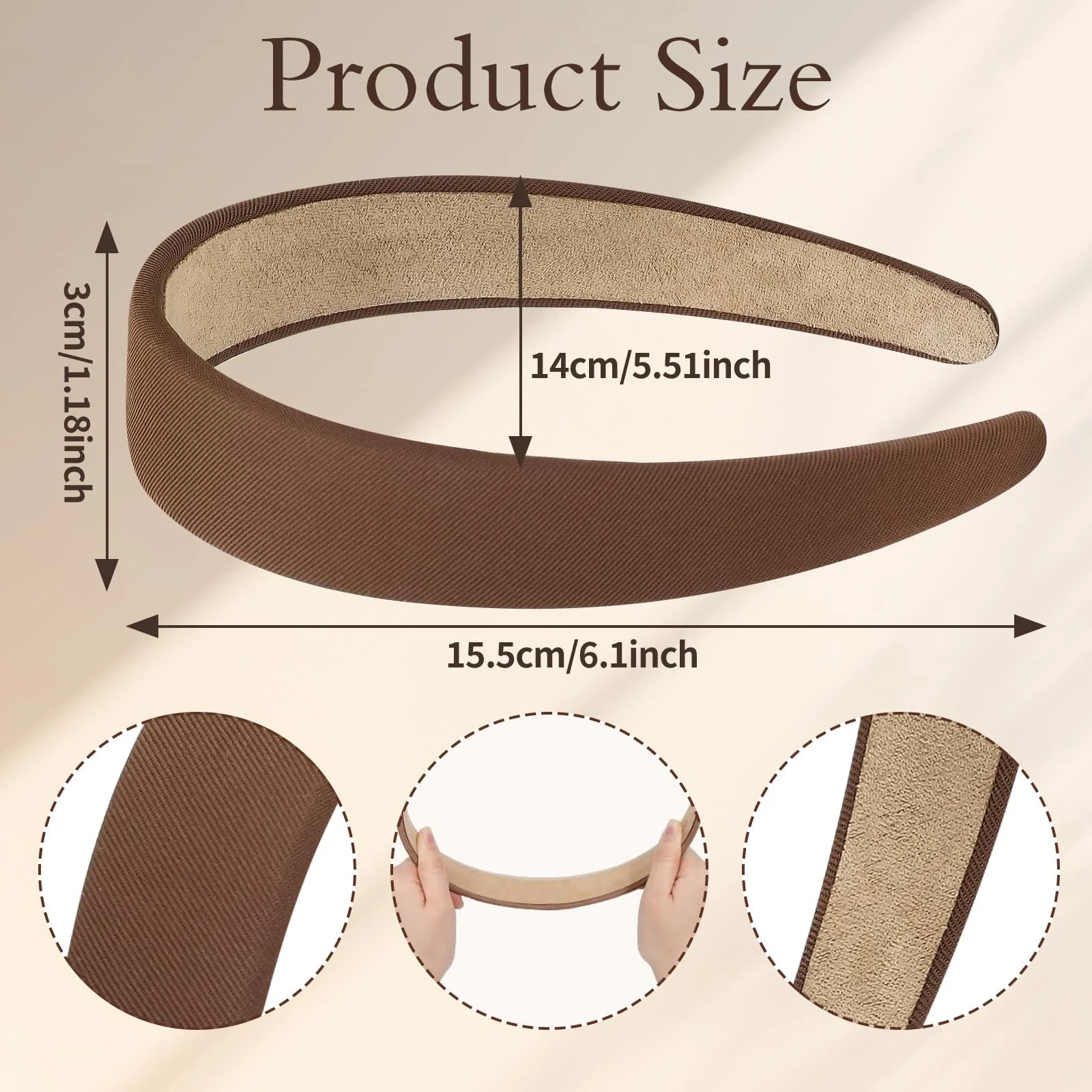 Обруч на голову широка для жінок, фото №4