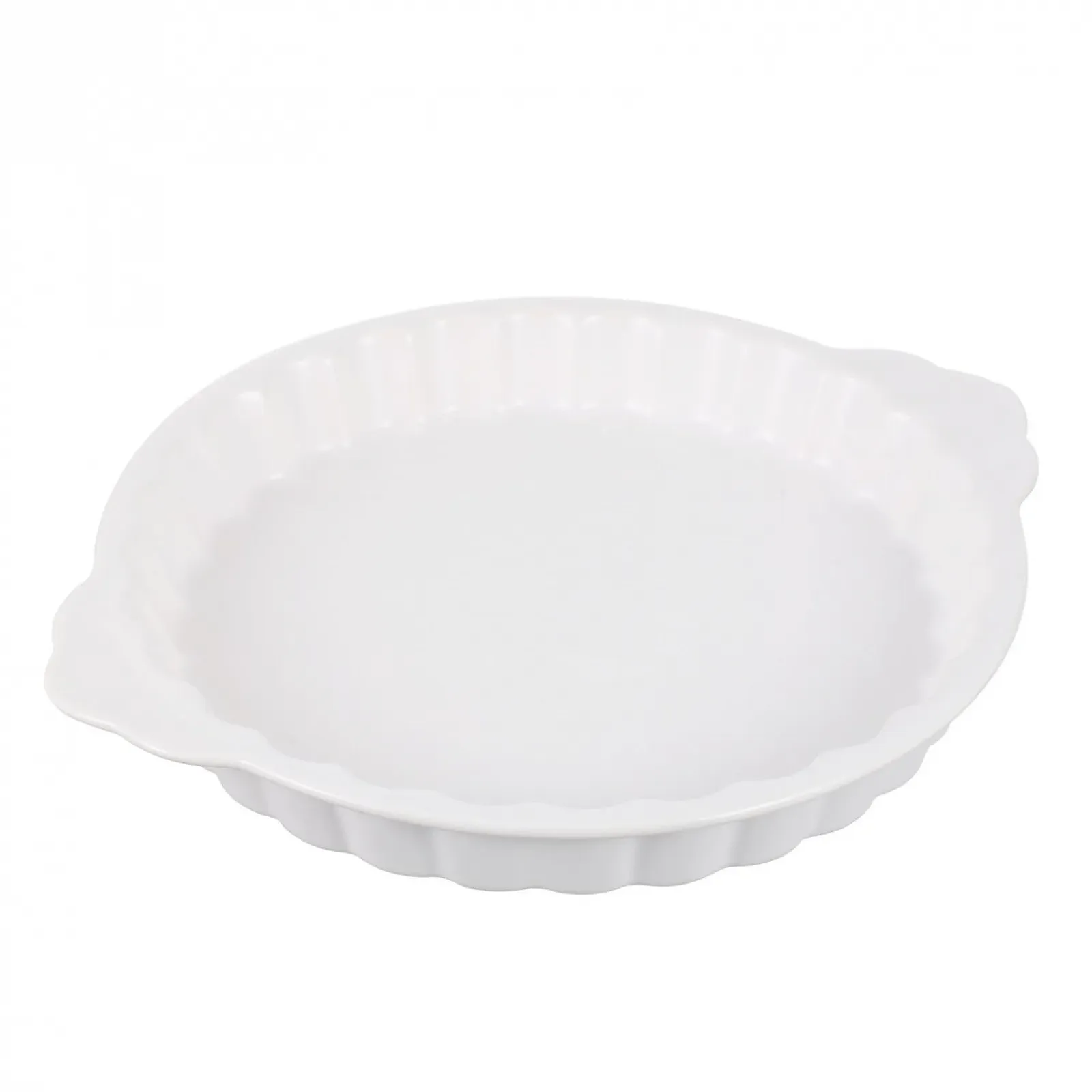 Форма для запекания керамическая круглая с ручками термостойкая Ретро дизайн, фото №1