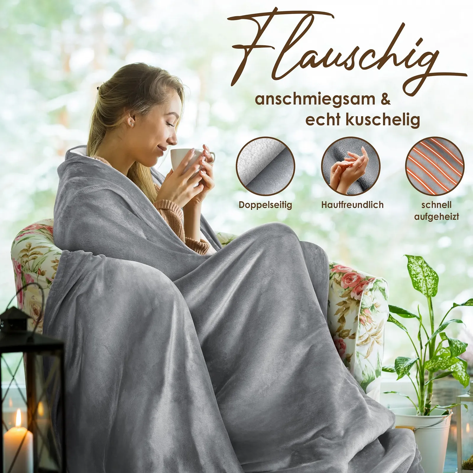 Електрична ковдра KESSER 180 x 130 см, фото №3 Електрична ковдра KESSER 180 x 130 см, фото №3