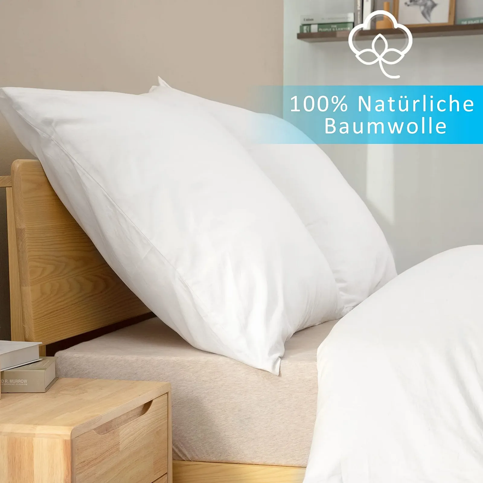 Наволочка ATsense 40 x 40 см, 100% бавовна, білий, фото №8 Наволочка ATsense 40 x 40 см, 100% бавовна, білий, фото №8