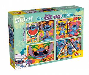 Пазл Lisciani Disney Lilo & Stitch Maxifloor 4 x 48 деталей двухсторонний 35 x 25 см - Фото 1