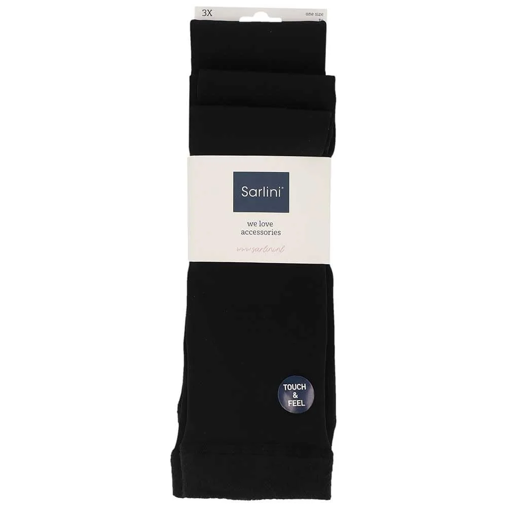 3 пары Женские Чёрные Термо носки до колена с подкладкой из флиса Teddy для зимы, фото №1