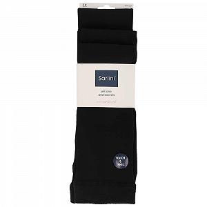 3 пары Женские Чёрные Термо носки до колена с подкладкой из флиса Teddy для зимы - Фото 1