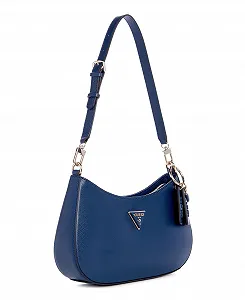 Сумка через плече GUESS Noelle з верхньою блискавкою, темно-синя, один розмір synthetic.ua - Фото 1