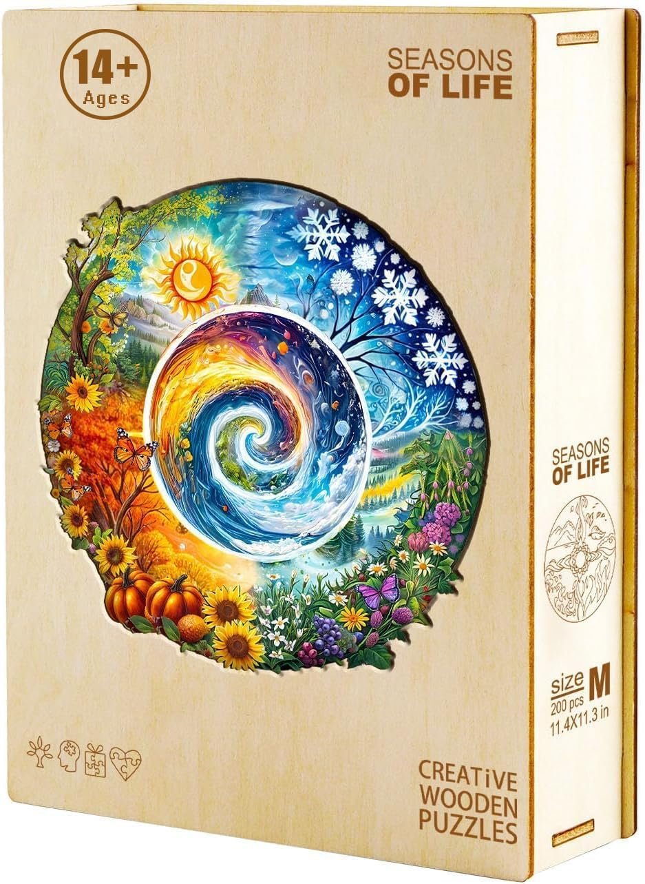 Деревянный пазл Funnli Life Years 285 элементов в деревянной коробке 34 x 33.8 см, фото №3 Деревянный пазл Funnli Life Years 285 элементов в деревянной коробке 34 x 33.8 см, фото №3