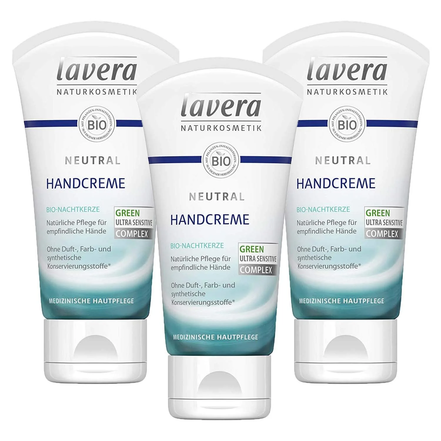 Крем для рук Lavera Neutral Органическая примула вечерняя и органическое масло ши, набор 3 штуки (3 x 50 мл), фото №1 Крем для рук Lavera Neutral Органическая примула вечерняя и органическое масло ши, набор 3 штуки (3 x 50 мл), фото №1