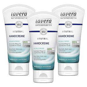 Крем для рук Lavera Neutral Органічна вечірня примула та органічна олія ши, набір з 3 штук (3 x 50 мл) - Фото 1