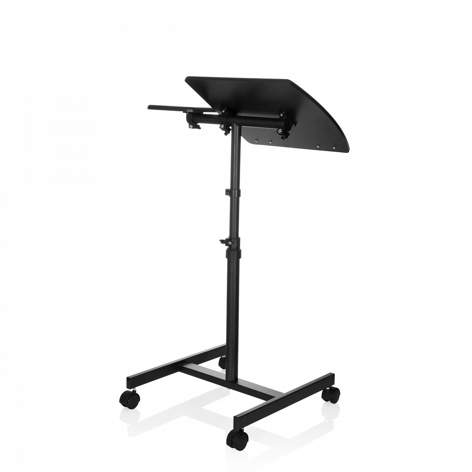 Столик-стійка для ноутбука hjh OFFICE VM-SL 802110 з полицею для мишки, обертається, регулюється по висоті, з колесами, фото №8