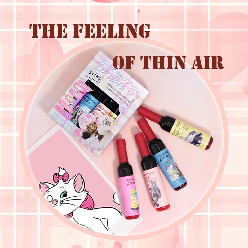 Набор блесков для губ Cute Cat Lip Gloss Set 4 шт., фото №7