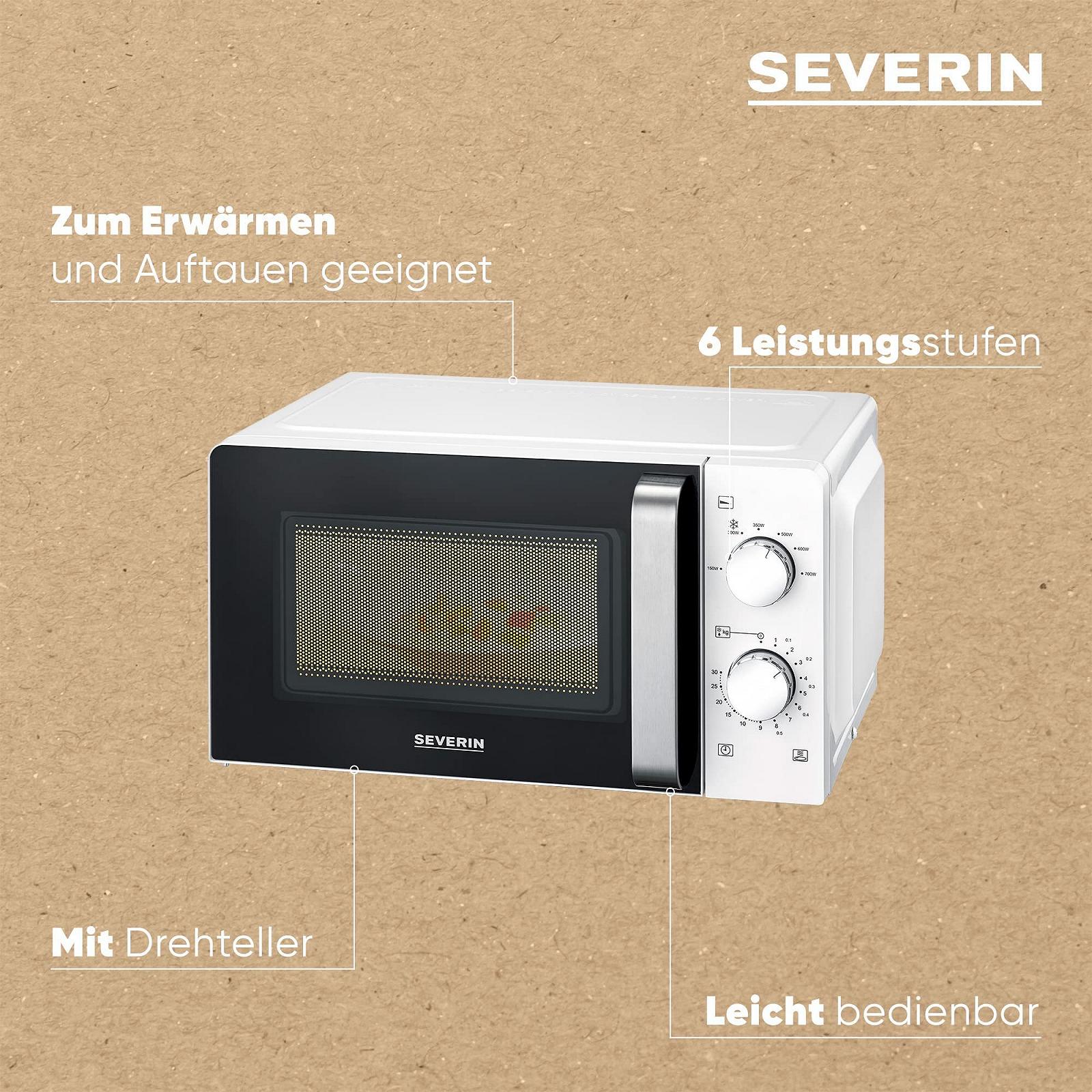 Микроволновая печь SEVERIN MW 7885 Solo 17 L White/Stainless Steel, фото №5