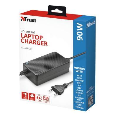 Блок живлення для ноутбука Trust Plug & Go 90W Universal Laptop Charger 20194, фото №4