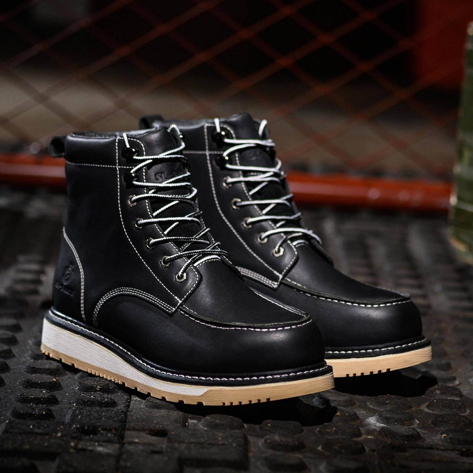Ботинки SL-Saint Ручной работы Водонепроницаемые С мягким носком Moc Toe Goodyear-Welted Классические Из цельнозерновой кожи, фото №3