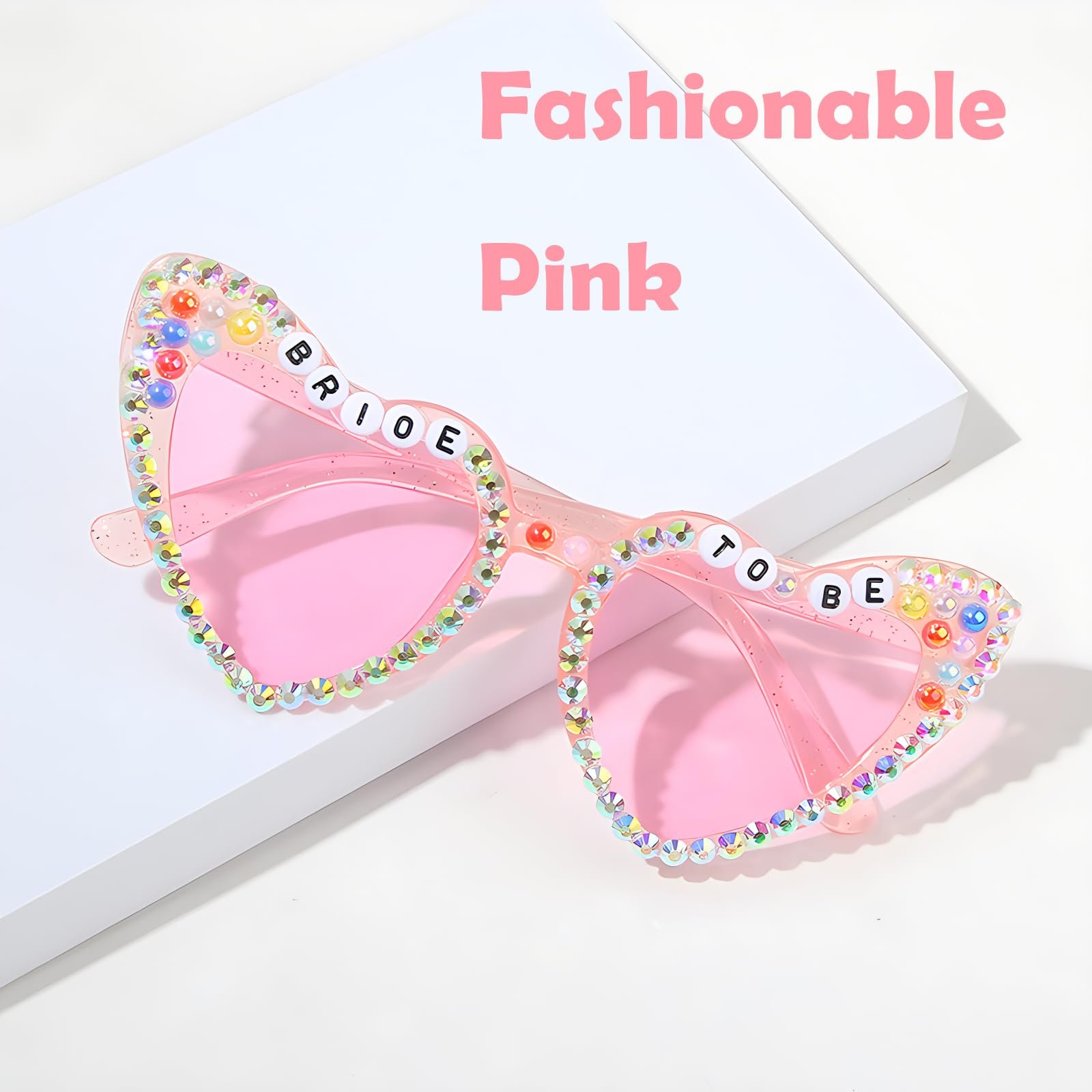 Солнцезащитные Очки Сердцевидные LHLZNB Разноцветные Стразы Розовый, фото №4 Солнцезащитные Очки Сердцевидные LHLZNB Разноцветные Стразы Розовый, фото №4