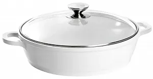 Кастрюля для запекания Berndes Vario Click Induction 032169 со стеклянной крышкой 32 см White - Фото 1