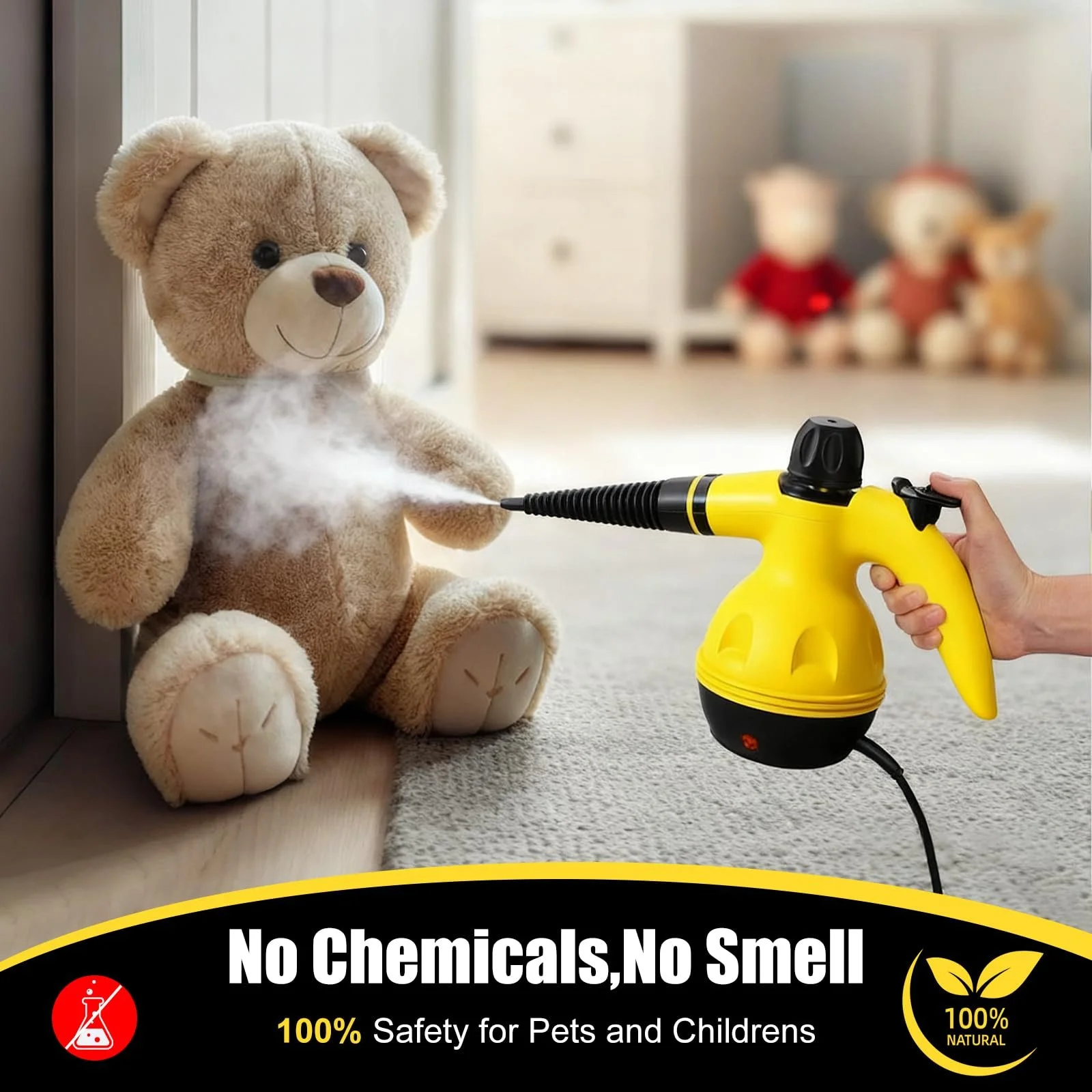 Пароочисник OBEST ручний портативний високого тиску з 9 аксесуарами, фото №3 Пароочисник OBEST ручний портативний високого тиску з 9 аксесуарами, фото №3