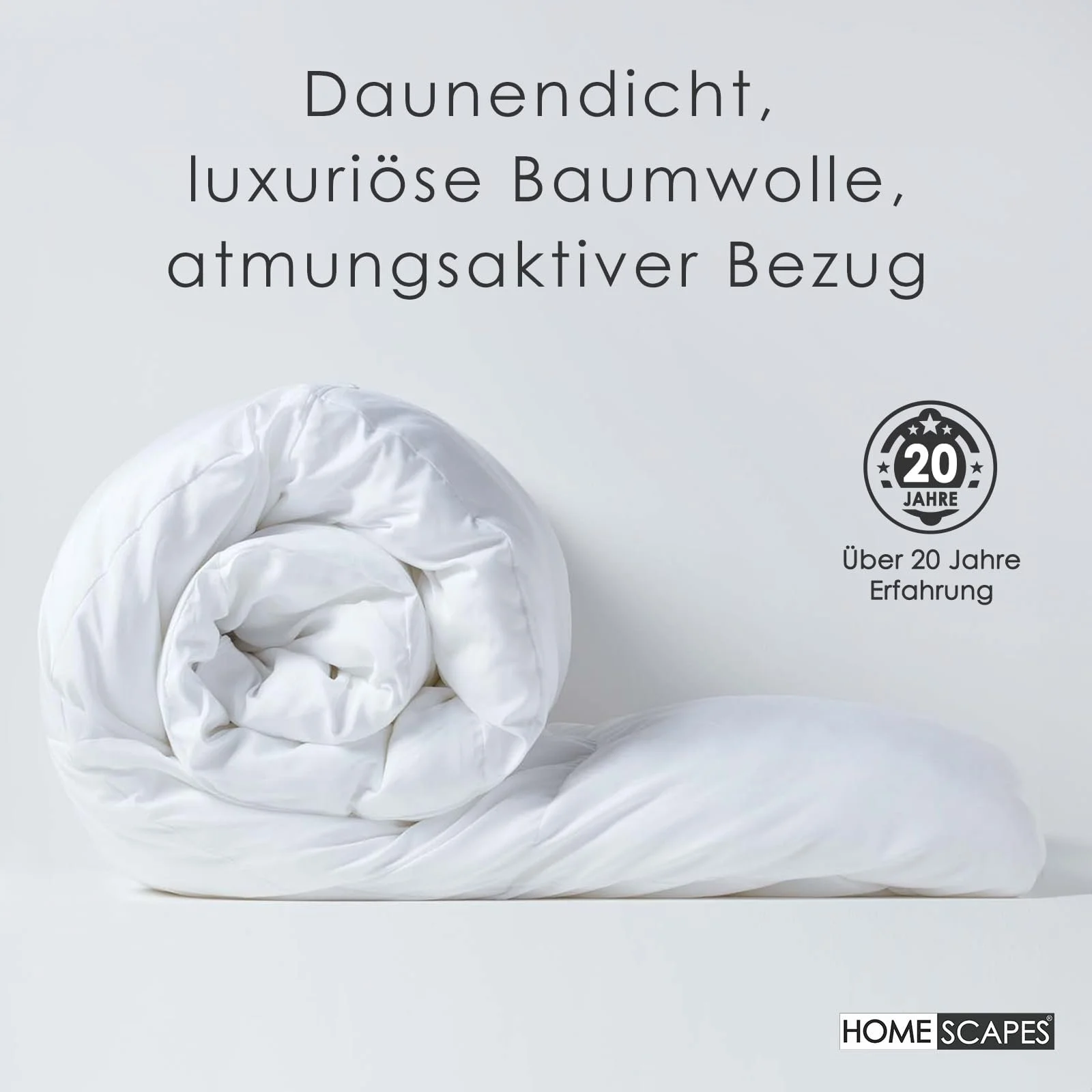 Одеяло King Size Homescapes Пух и перо белый, фото №4 Одеяло King Size Homescapes Пух и перо белый, фото №4