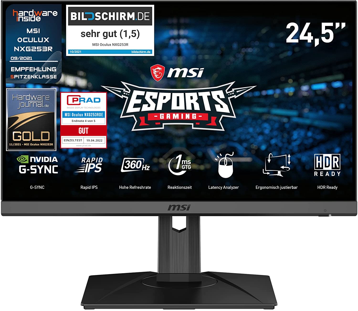 ᐉ Монитор MSI Oculux NXG253RDE 24.5 дюйма FHD игровой - 1920 x 1080 ...