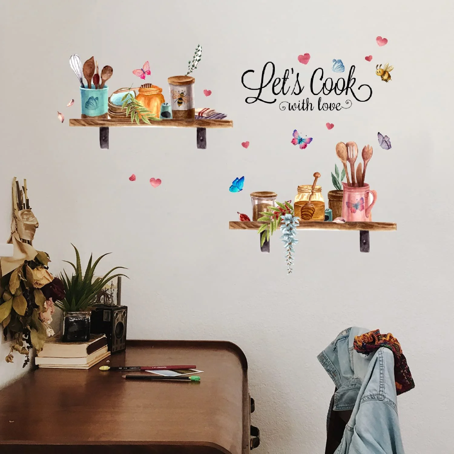 Наклейка на стіну GFMODE Кухонне приладдя та квітковий горщик 50 x 70 см, фото №7 Наклейка на стіну GFMODE Кухонне приладдя та квітковий горщик 50 x 70 см, фото №7