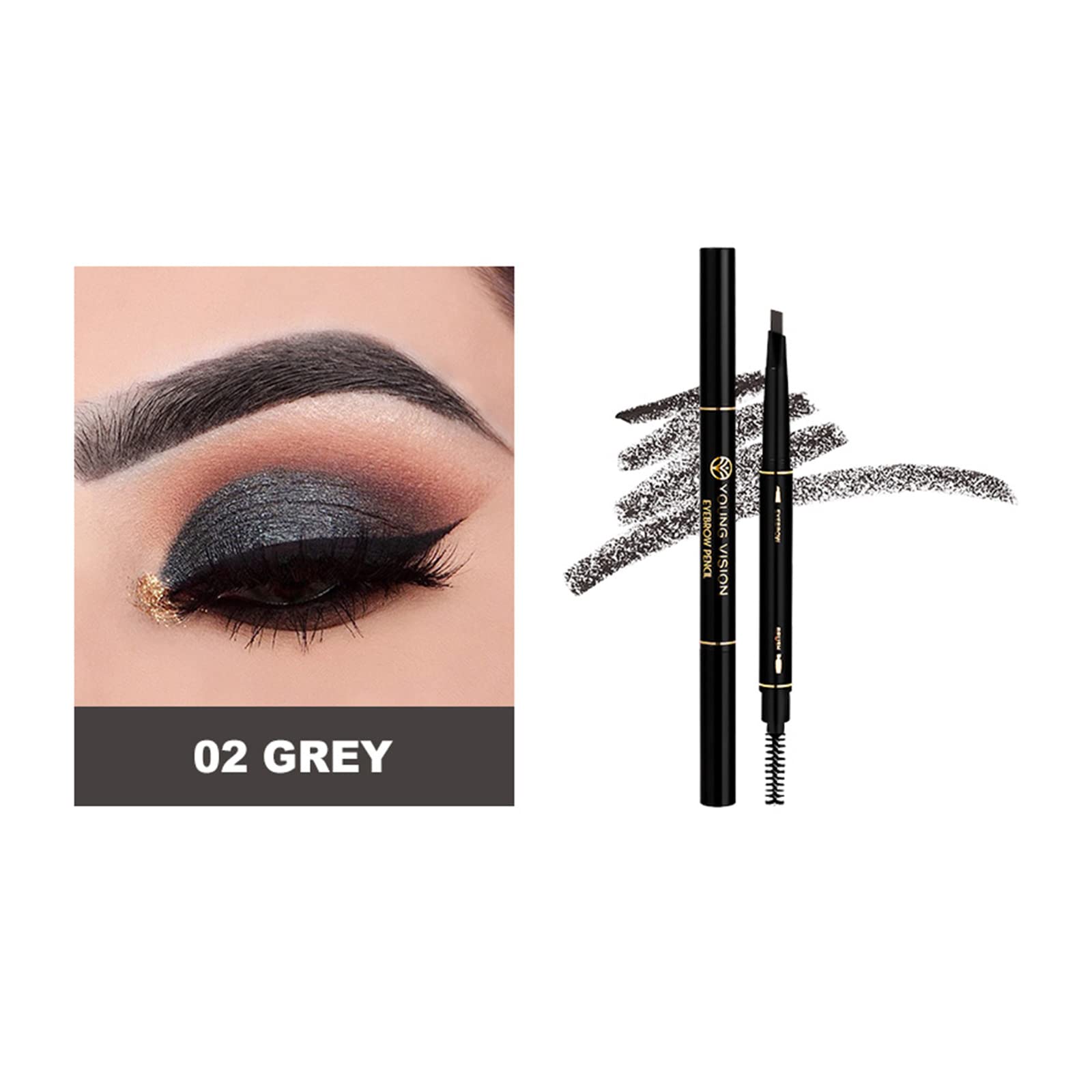 Олівець Einziehbarer Augenbrauen-Definierstift для брів двосторонній з пензликом тонка лінія, фото №6 Олівець Einziehbarer Augenbrauen-Definierstift для брів двосторонній з пензликом тонка лінія, фото №6