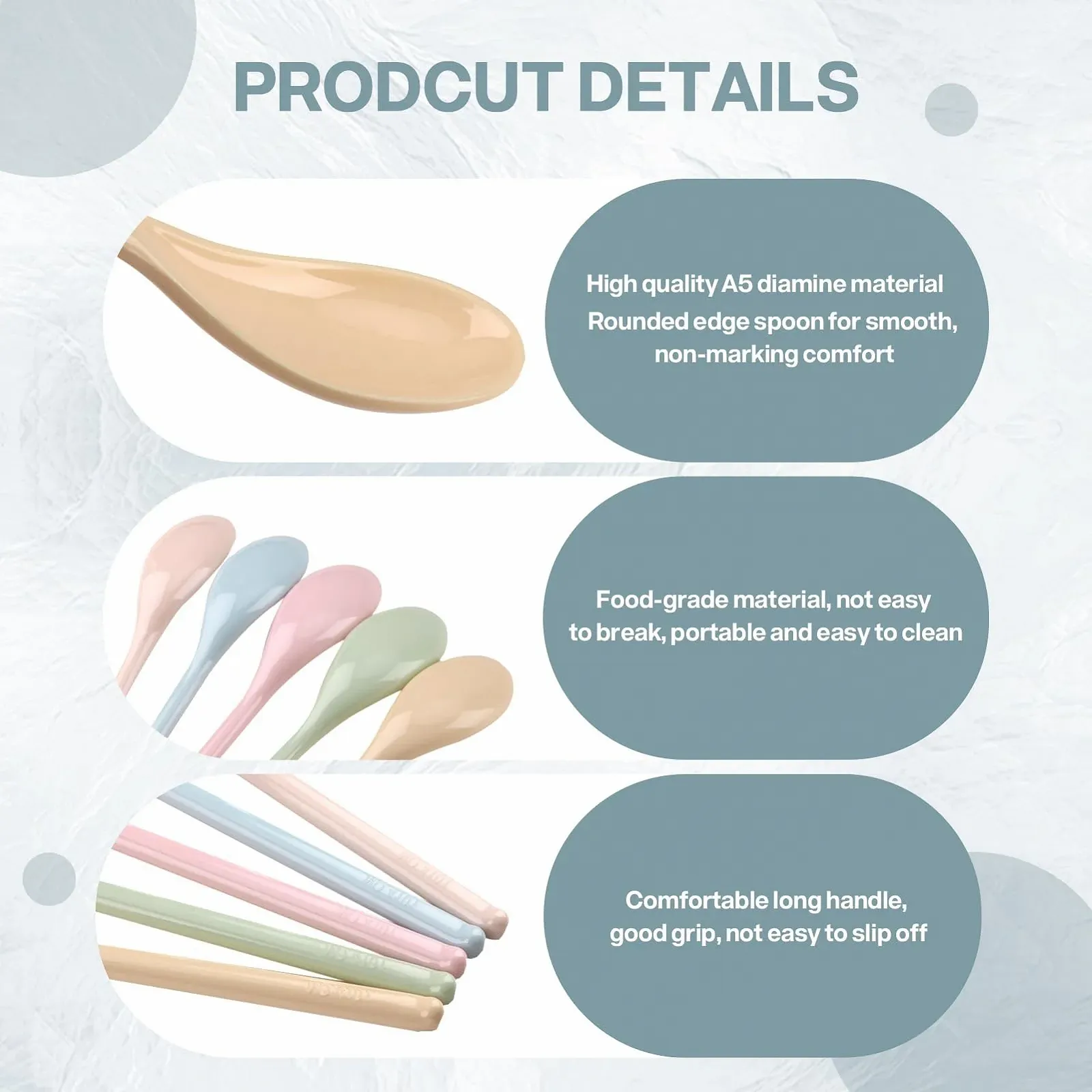 Ложка Пластикова Кольорова Довга, фото №3