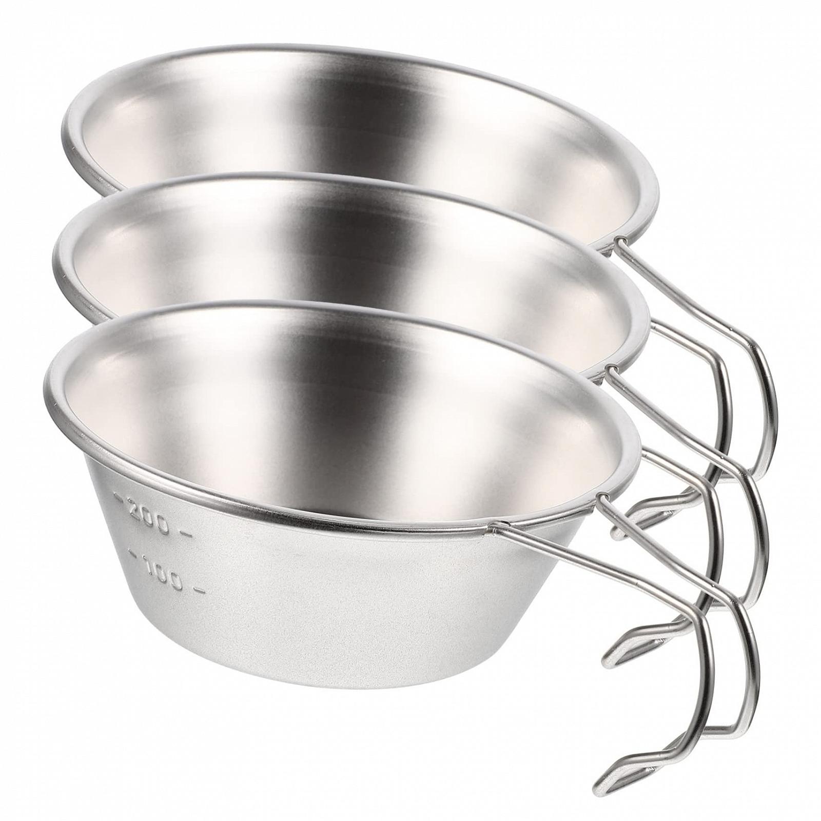 Миска Sosoport для кемпинга, компактная, 3 шт, из нержавеющей стали, фото №1