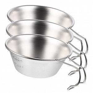 Миска Sosoport для кемпинга, компактная, 3 шт, из нержавеющей стали - Фото 1