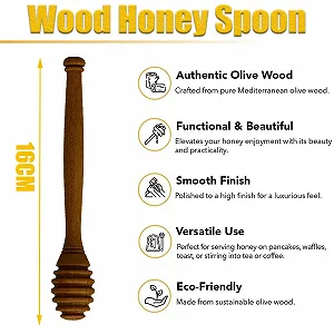 Ложка для меду з тикового дерева, набір 2 шт. synthetic.ua - Фото 1