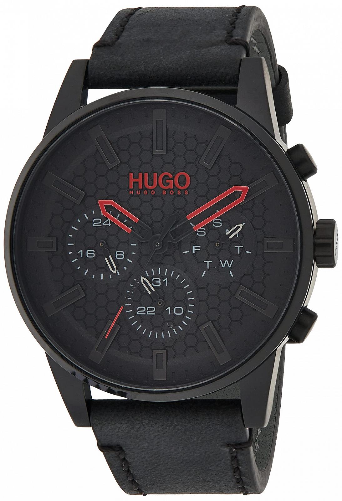 Годинник Кварцовий HUGO Multi Dial 1530149 Чорний, Ремінець, фото №1