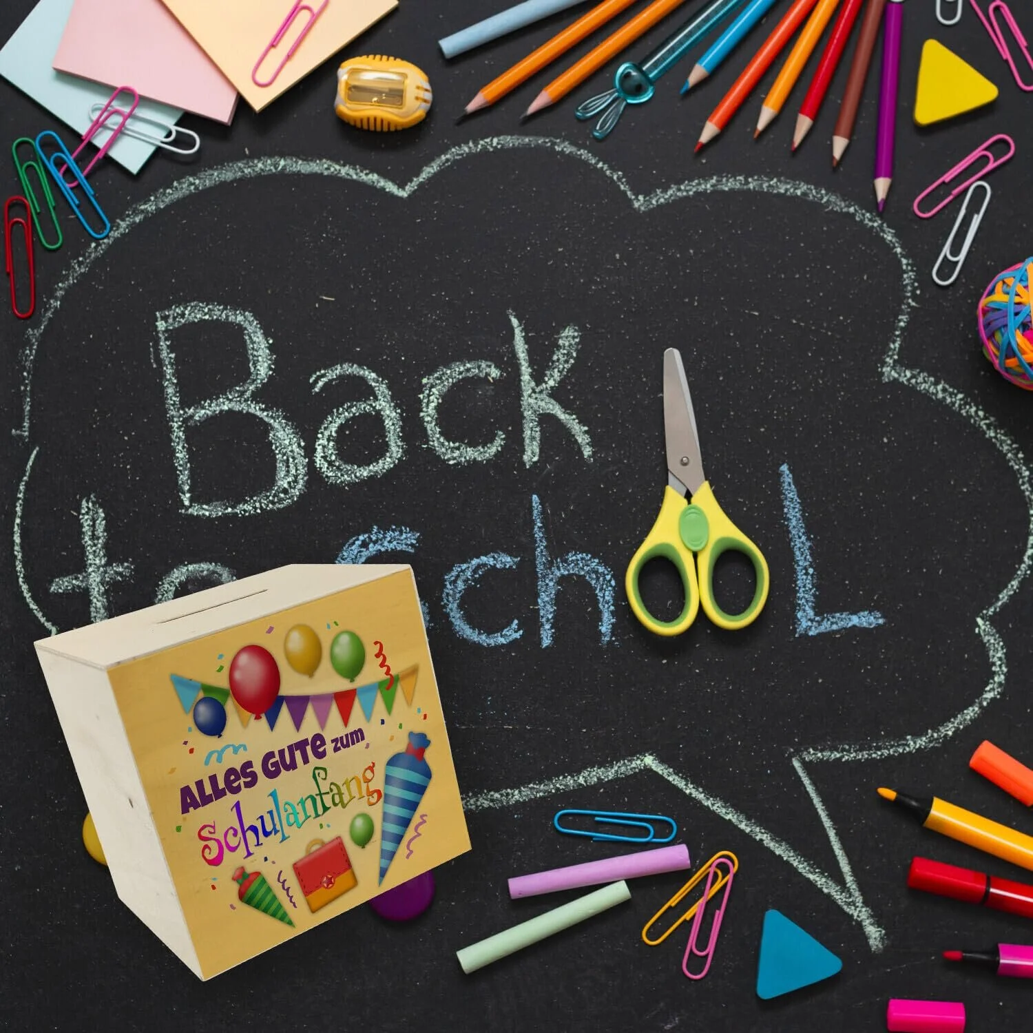 Скарбничка Alles Gute zum Schulanfang дерев'яна, фото №6