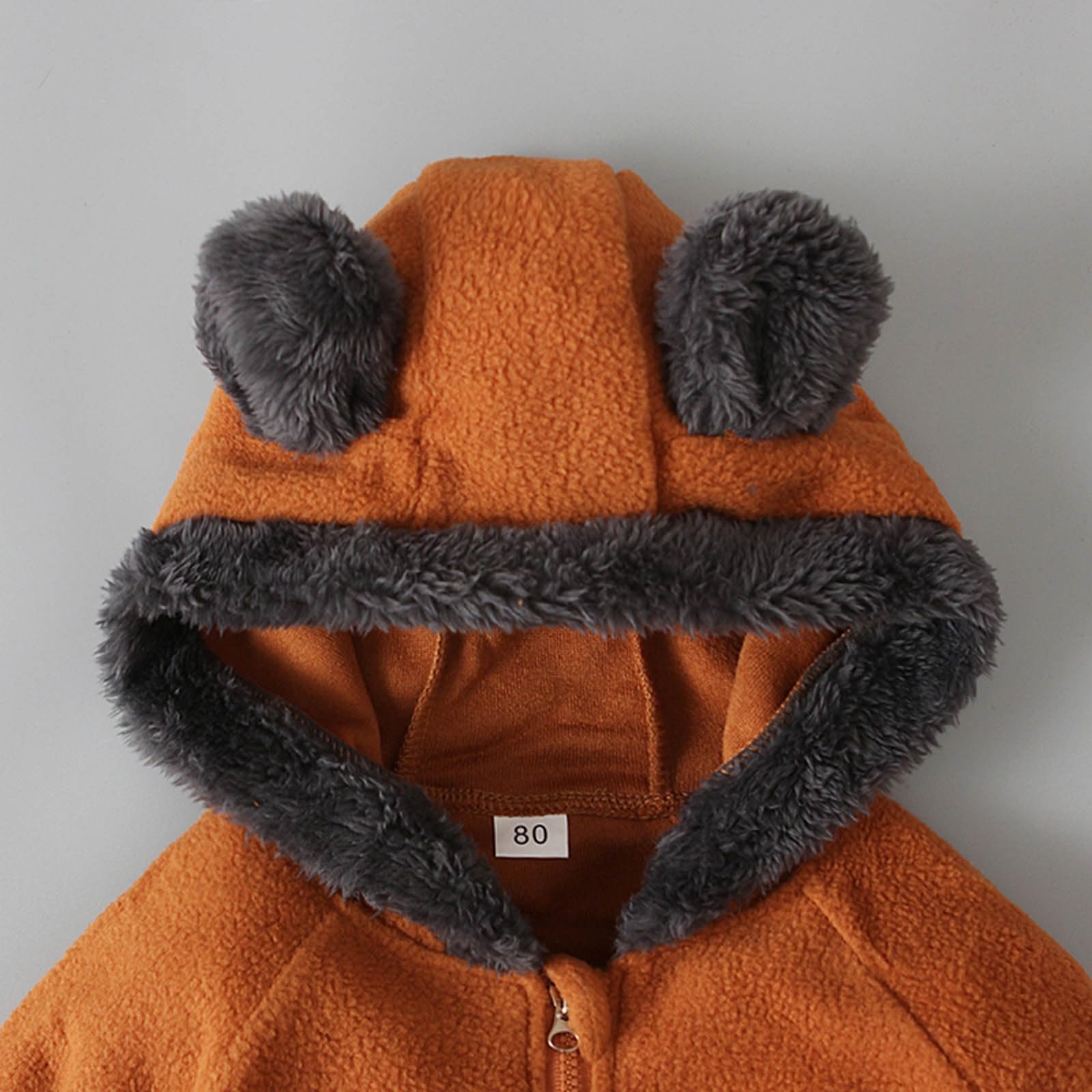 Двостороння флісова куртка з капюшоном AYSDSKI Однотонна, фото №3 Двостороння флісова куртка з капюшоном AYSDSKI Однотонна, фото №3