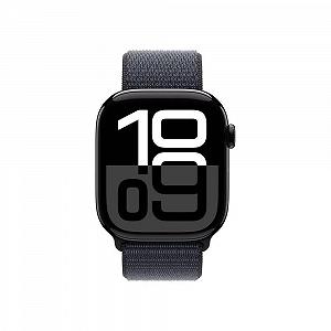 Смарт-часы Apple Series 10 (GPS 46 мм) Алюминиевый корпус Черный бриллиант и спортивный ремешок "Чернила" (One Size) synthetic.ua - Фото 1