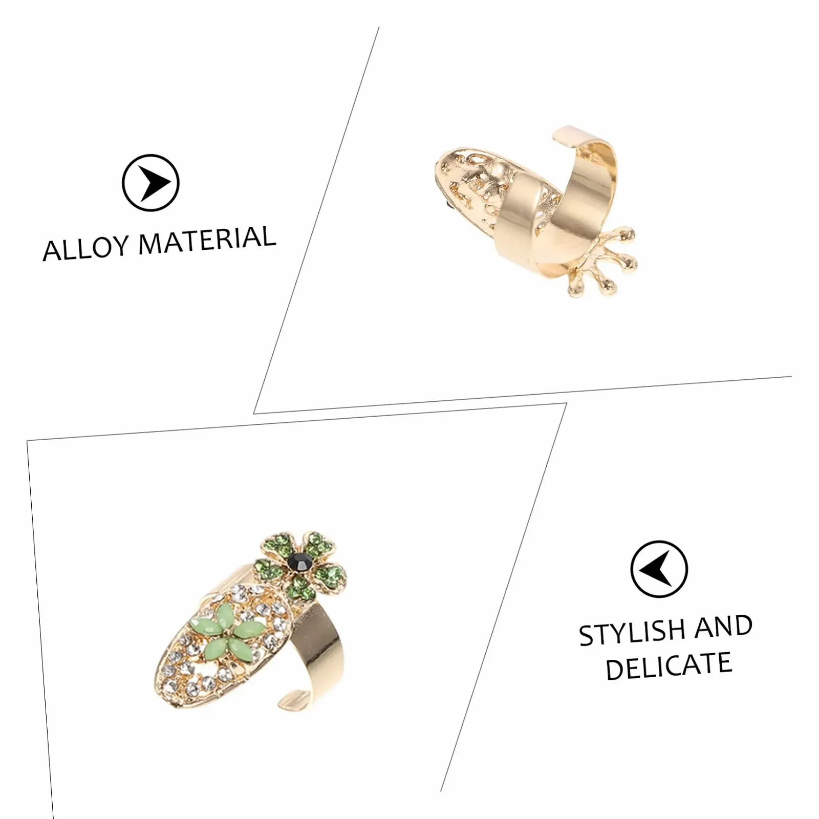 Кольца для ногтей Modeaccessoires 12 штук со стразами, нежные кольца для ногтей для женщин и взрослых, простые в использовании без клея для вечеринок и повседневной жизни, фото №7 Кольца для ногтей Modeaccessoires 12 штук со стразами, нежные кольца для ногтей для женщин и взрослых, простые в использовании без клея для вечеринок и повседневной жизни, фото №7