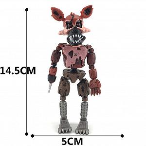 Фігурки FNAF Nightmare Foxy Bear Chica, іграшкові ляльки для подарунків на день народження, прикраси для торта, набір із 6 штук synthetic.ua - Фото 1