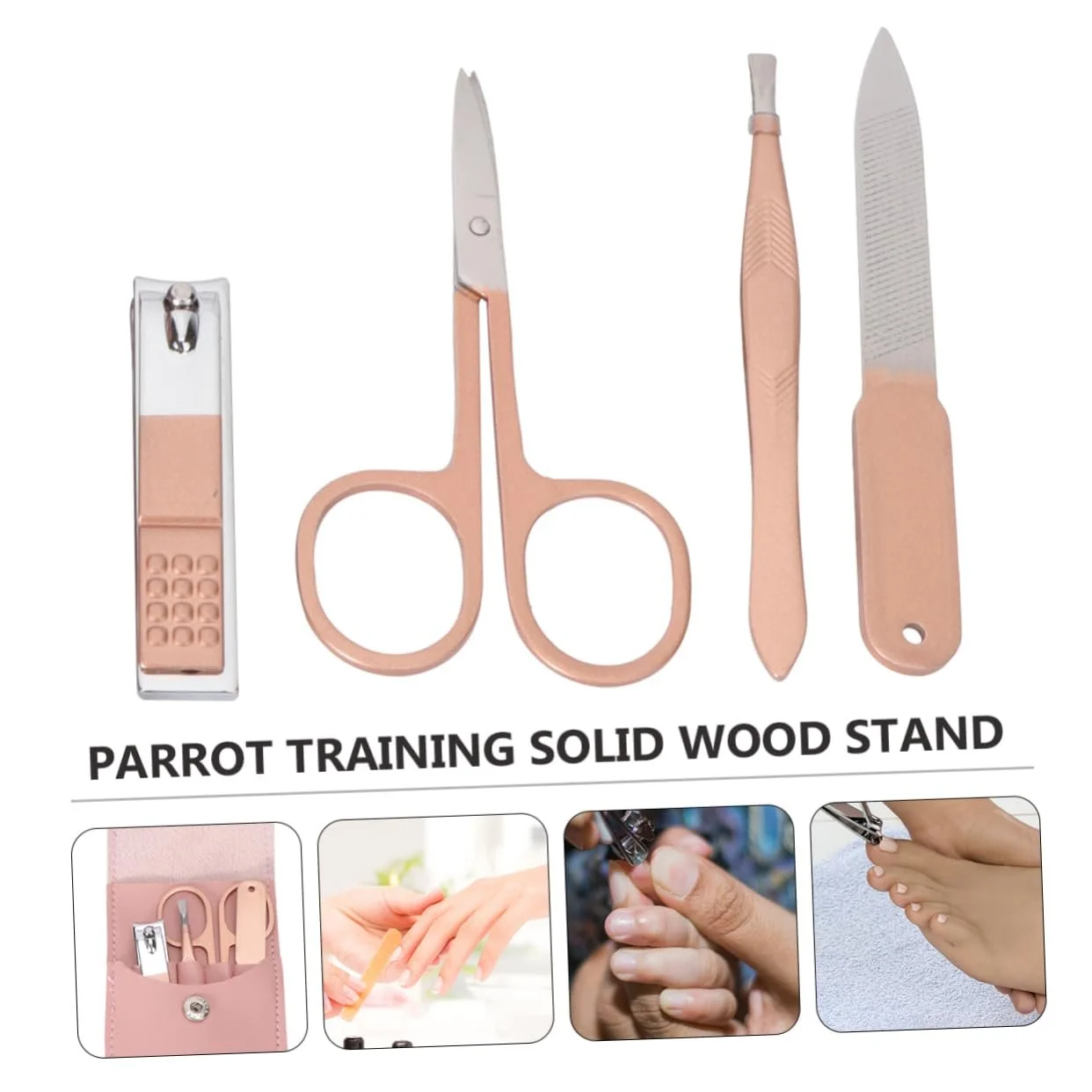 Набор для маникюра WRITWAA 1Satz, розовое золото, фото №6