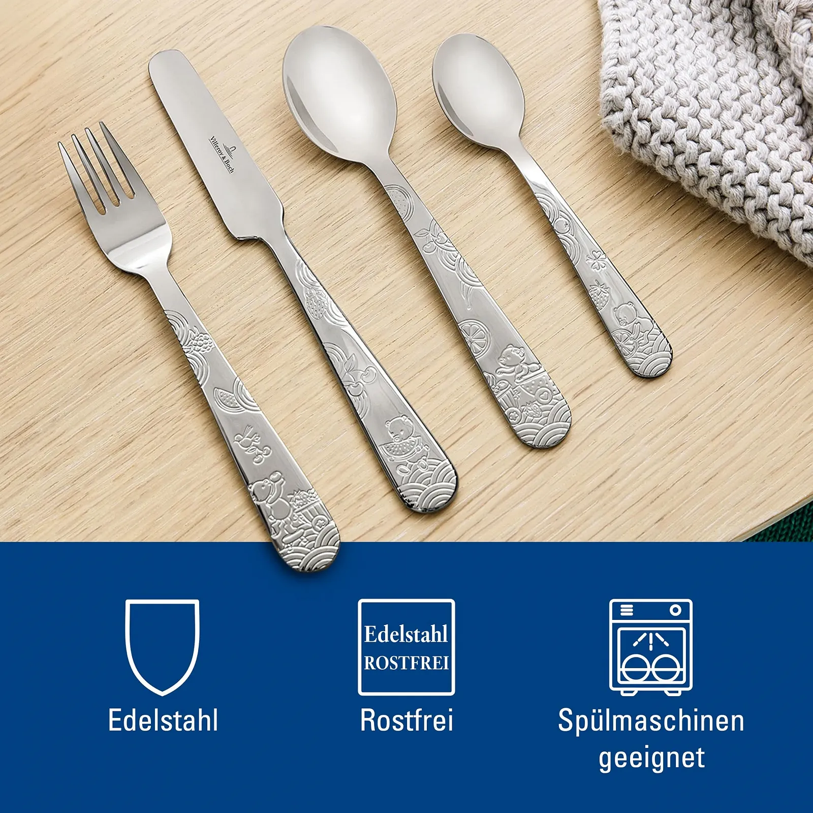 Набор детских столовых приборов Villeroy & Boch Happy as a Bear, фото №2 Набор детских столовых приборов Villeroy & Boch Happy as a Bear, фото №2