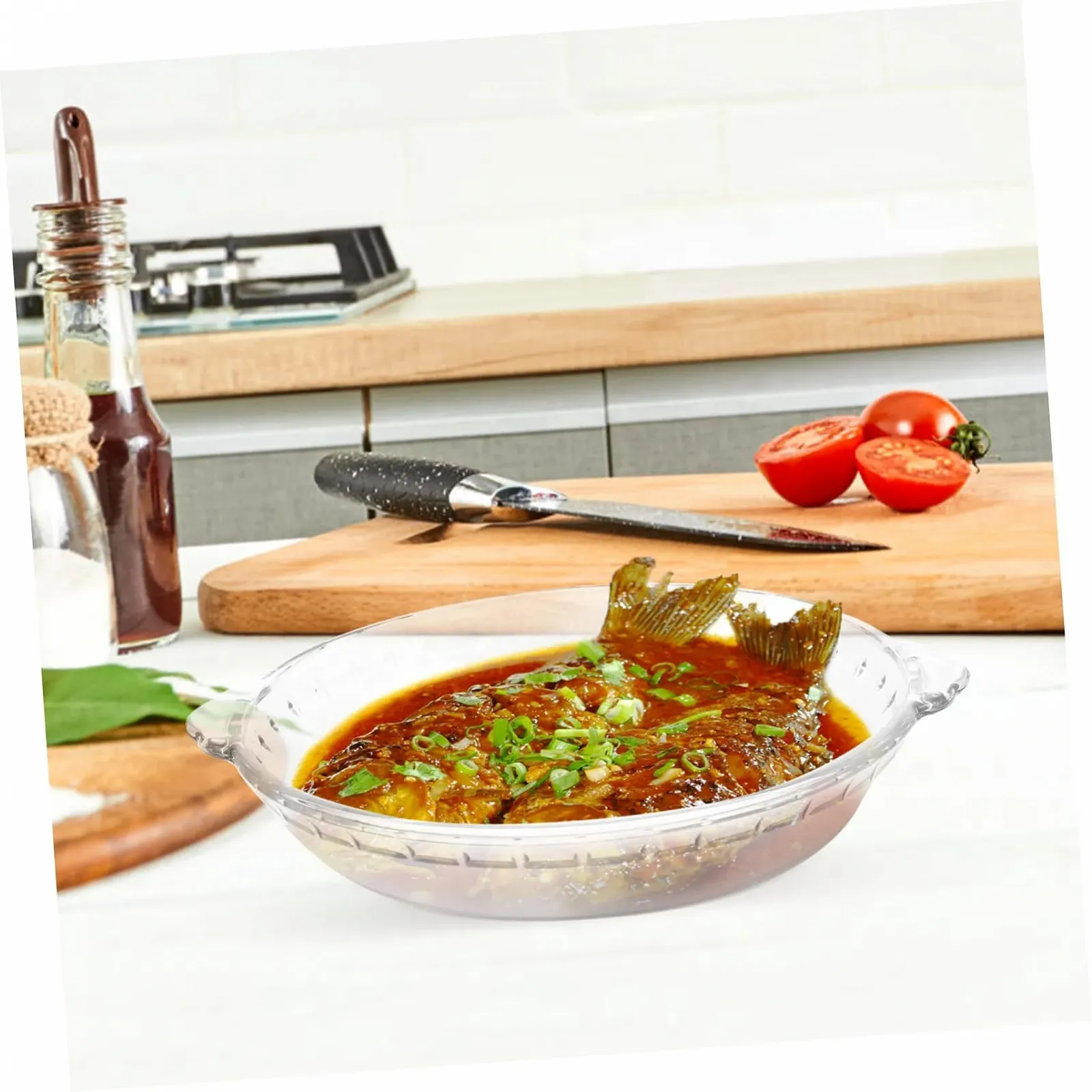 Форма для запекания Happyyami Термостойкая Прозрачная Стеклянная Для микроволновой печи, фото №6