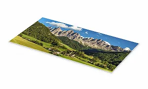 Постер Achim Thomae Villnösstal с видом на вершины Одле - Доломиты, Южный Тироль 80 x 40 см synthetic.ua - Фото 1