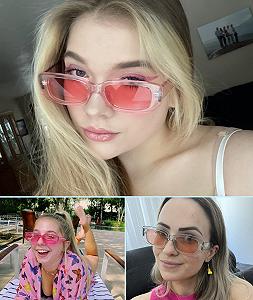 Винтажные очки Прямоугольные FSMILING 2/4 шт Набор Цветные 90-х для женщин synthetic.ua - Фото 1