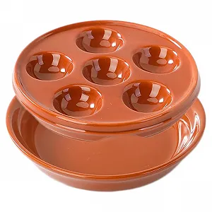 Форма для запікання равликів керамічна з отворами для духовки та мікрохвильової печі - Фото 1