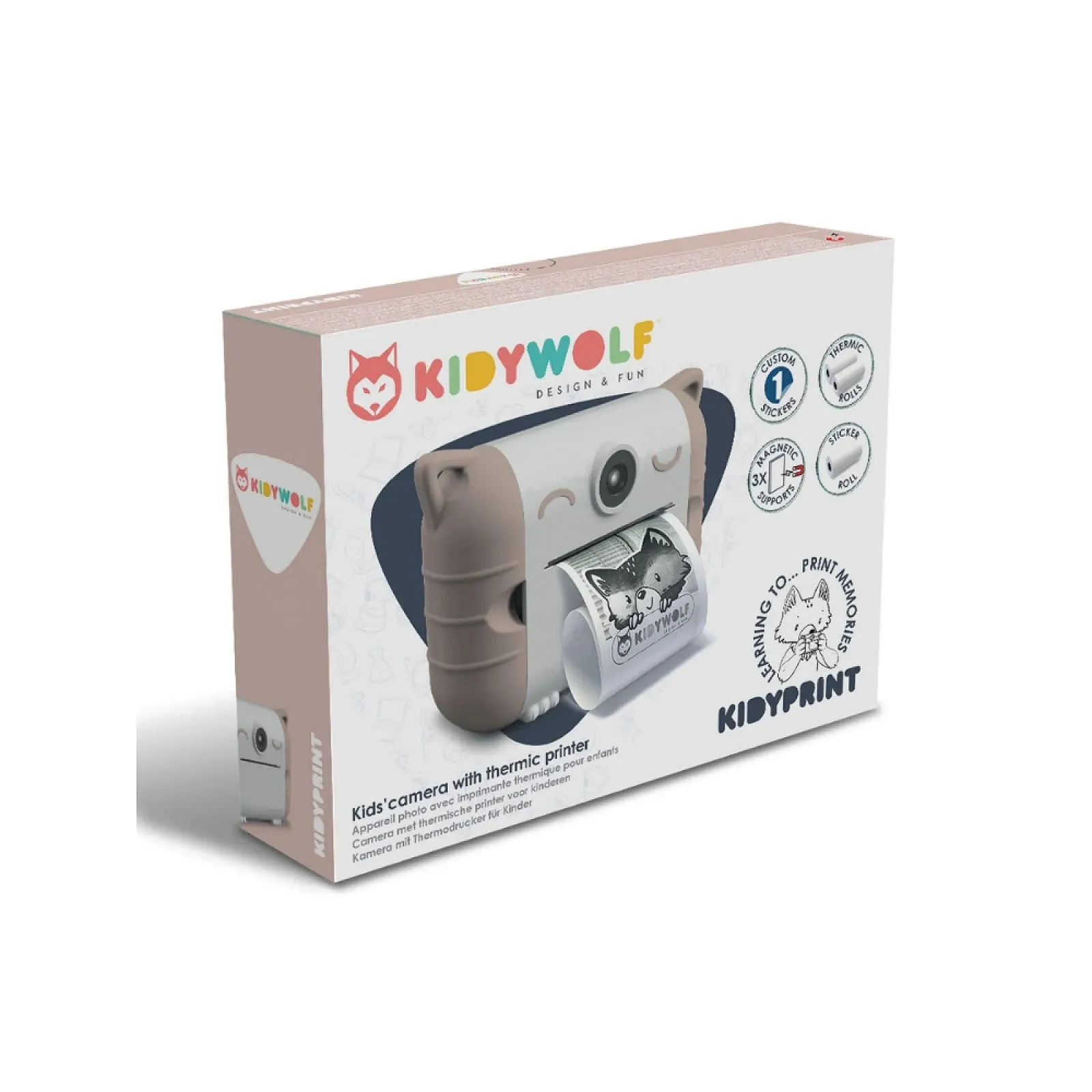 Фотокамера мгновенной печати KIDYWOLF Peach Персиковая, фото №2