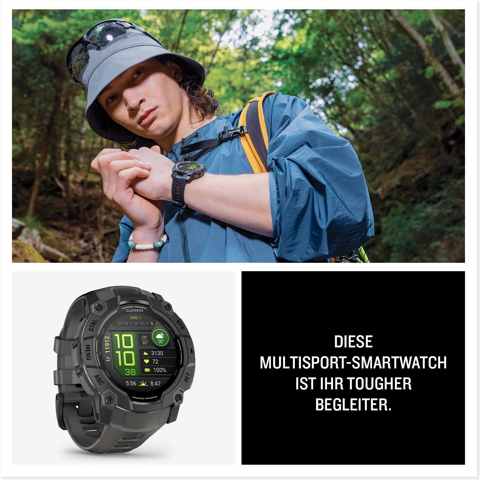 Смартгодинник Мультиспорт Garmin Instinct 3 50 мм AMOLED GPS, фото №10