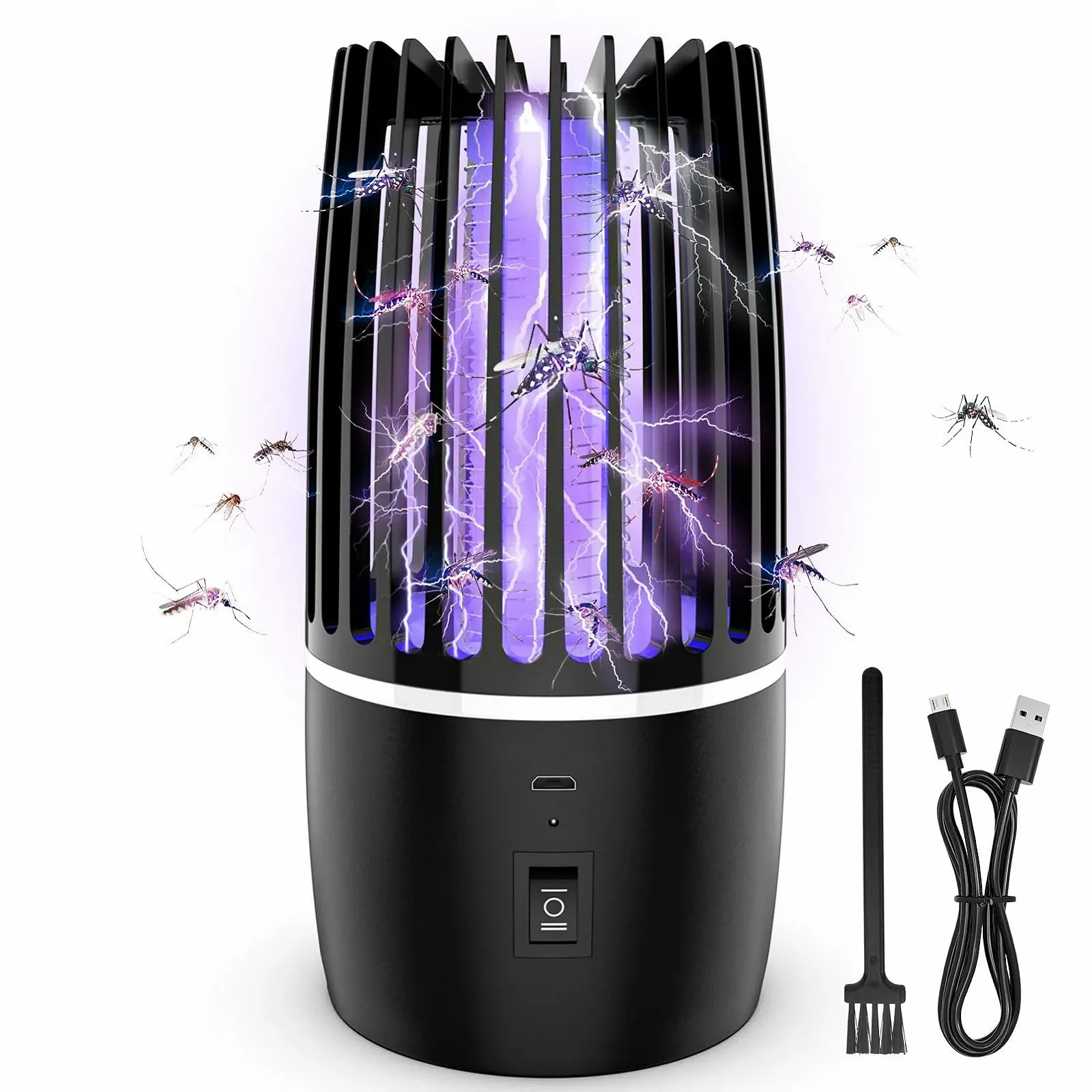 Уничтожитель насекомых электрический 4000 mAh 365nm UV с ночником бесшумный, фото №1