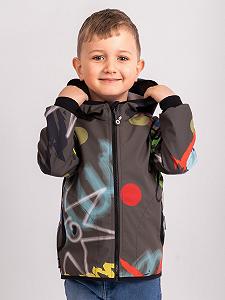 Софтшелл куртка Unuo Дитяча з флісовою підкладкою та капюшоном Водовідштовхувальна, вітрозахисна, дихаюча synthetic.ua - Фото 1